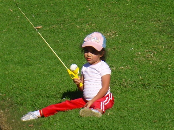Downey - Little girl fishing at Wilderness Park