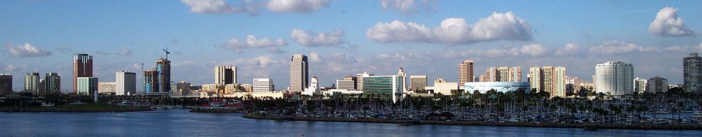 Downtown Long Beach skyline from Queen Mary